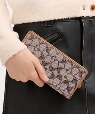 アコーディオン ジップ ウォレット・フローラル プリント | COACH